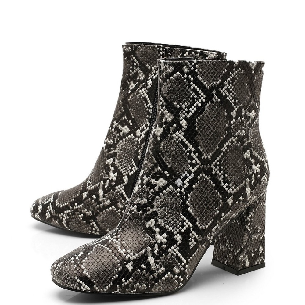 Boohoo Snakeskin Booties!